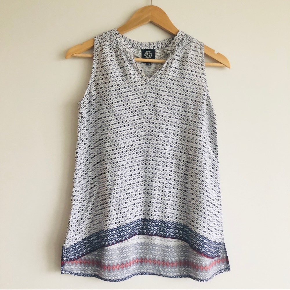 Bobeau | Sleeveless Pattern Lightweight Top
